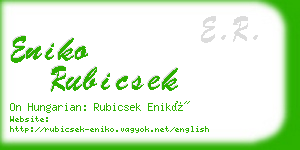 eniko rubicsek business card